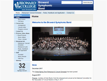 Tablet Screenshot of browardsymphonicband.com